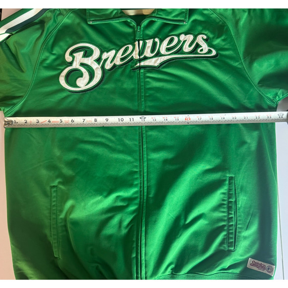 MLB Milwaukee Brewers Stitches Athletic Gear Full Zip Jacket Size Large Baseball - Picture 8 of 9